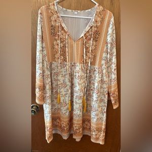 Boho, beach cover up dress. Never worn.